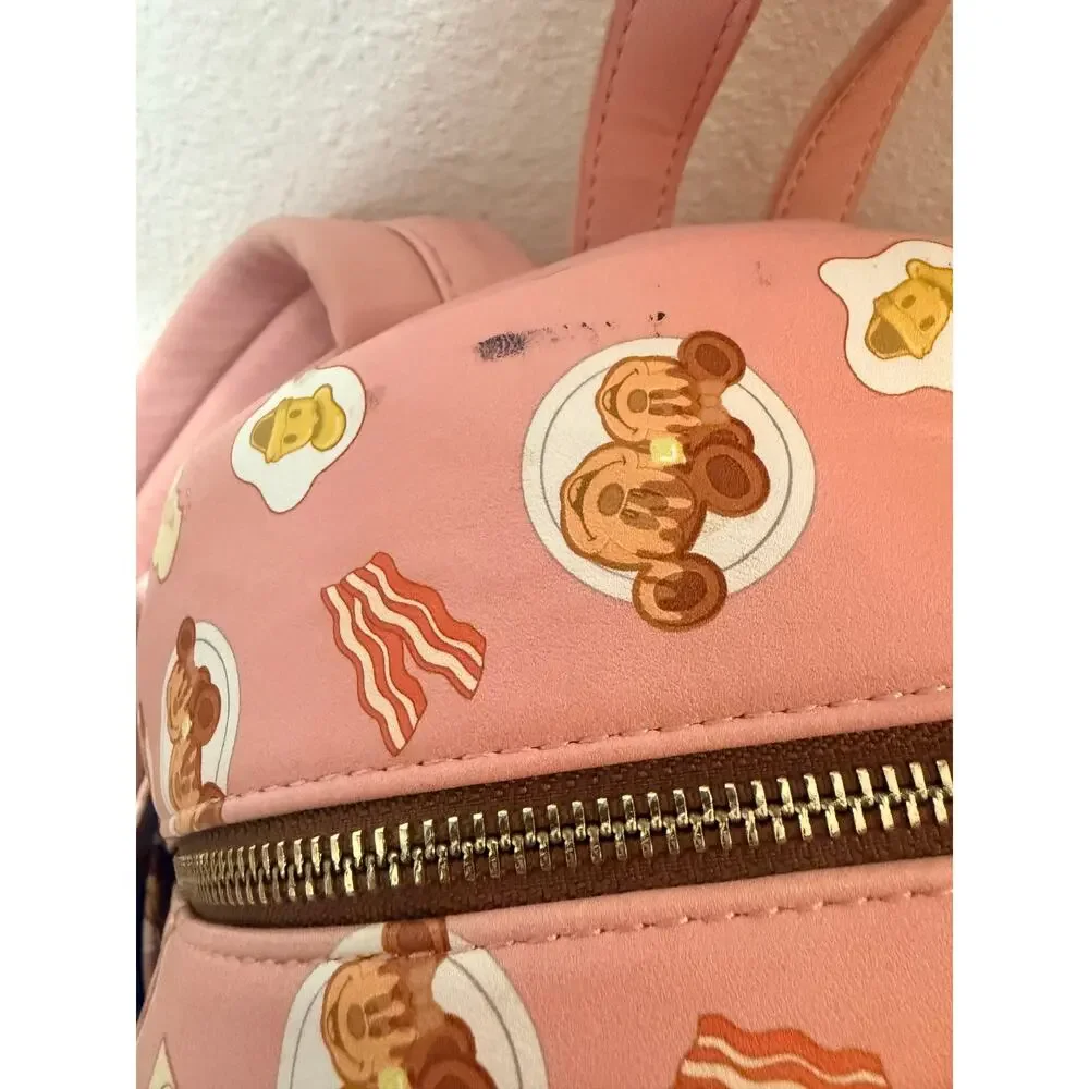 Disney Danielle Nicole Mickey Minnie Breakfast Mini Backpack Pink Bag